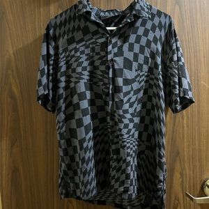 Button Up shirt w/geometric shapes